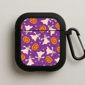 Abstract Halloween Pattern AirPods Case Compact Daily Holder Portable Handy Case
