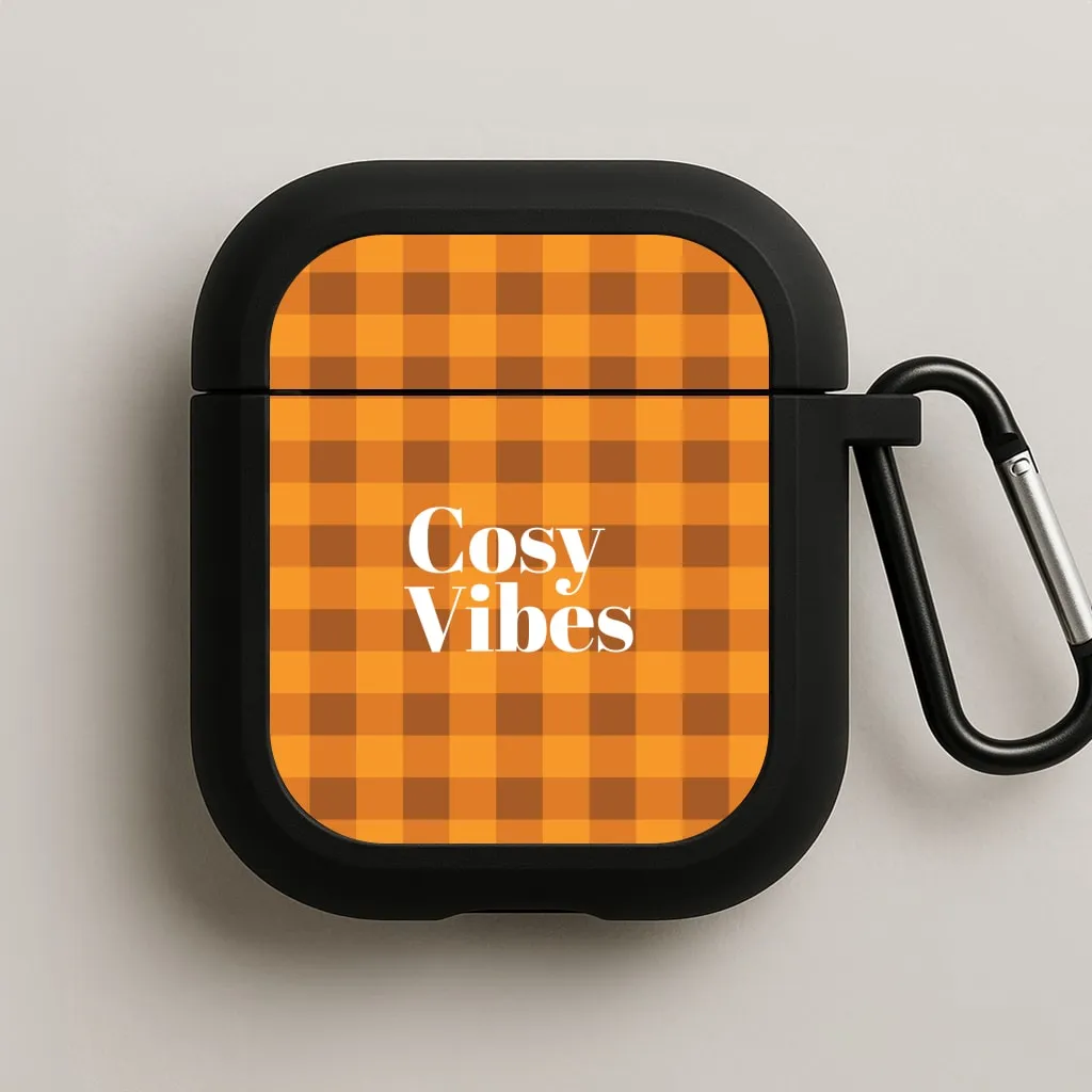 business airpods case Checkered Cosy Vibes AirPods Case