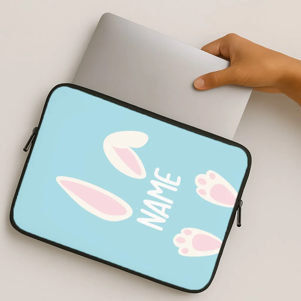 White Bunny Personalised Laptop Sleeve Fashion Accessory