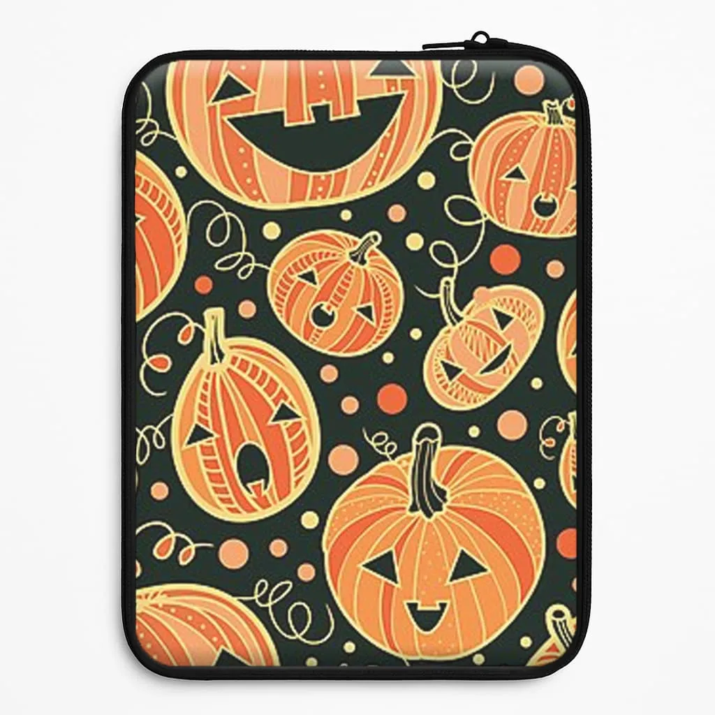 Soft edges Matte Coating Pumpkin Pattern Laptop Sleeve