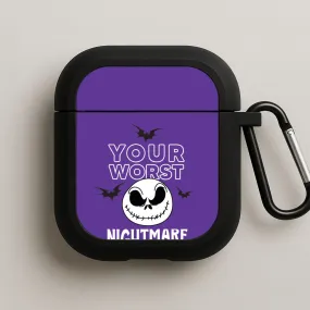 soft matte travel airpods cover Your Worst Nightmare Purple AirPods Case