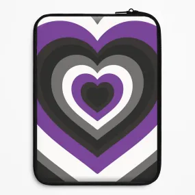 Soft Edge Asexual Pride Heart Laptop Sleeve