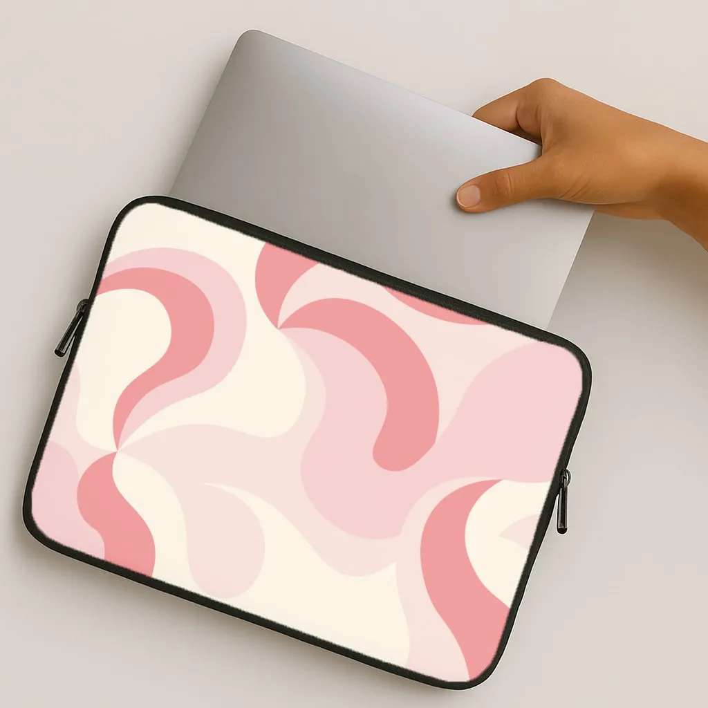 Color Gradient Slim Profiled Pastel Pinks Abstract Pattern Laptop Sleeve