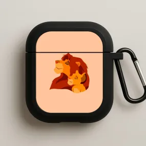 Modern Portable Shell King Lion And Cub AirPods Case