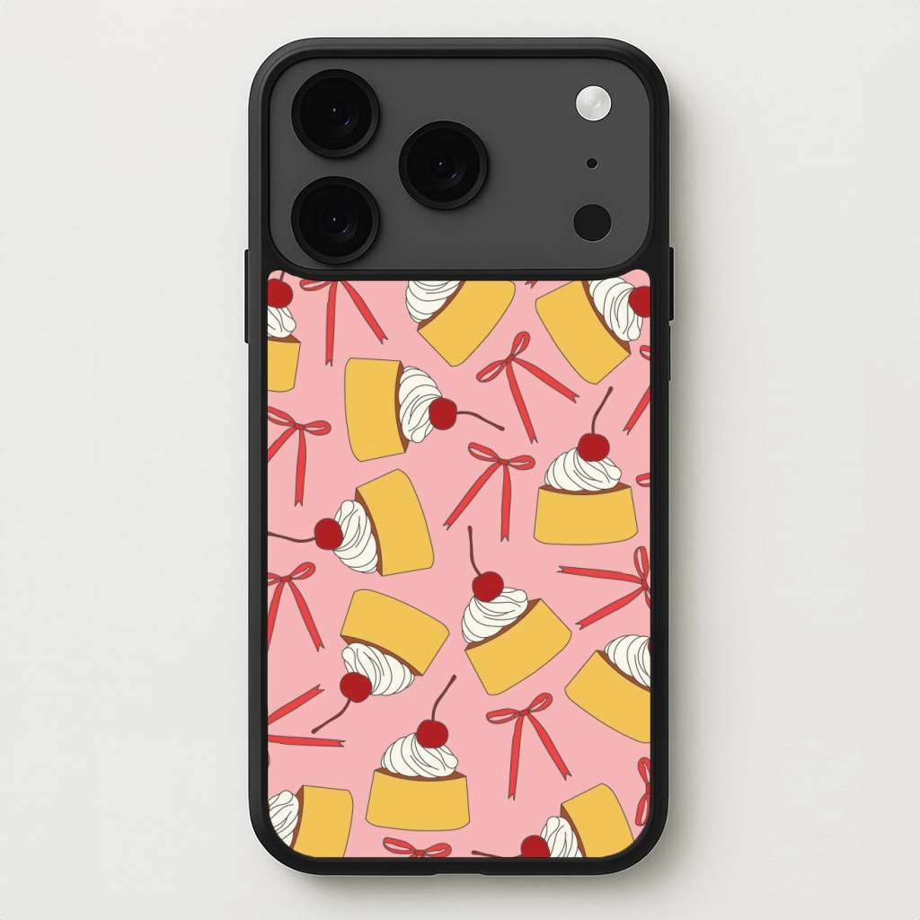 Coquette Bows And Pudding Pattern Phone Case Comfort Build Creative Style