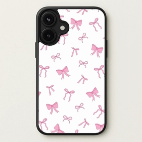 Coquette Variety Pink Bows Pattern Phone Case Everyday Look Stylish Finish