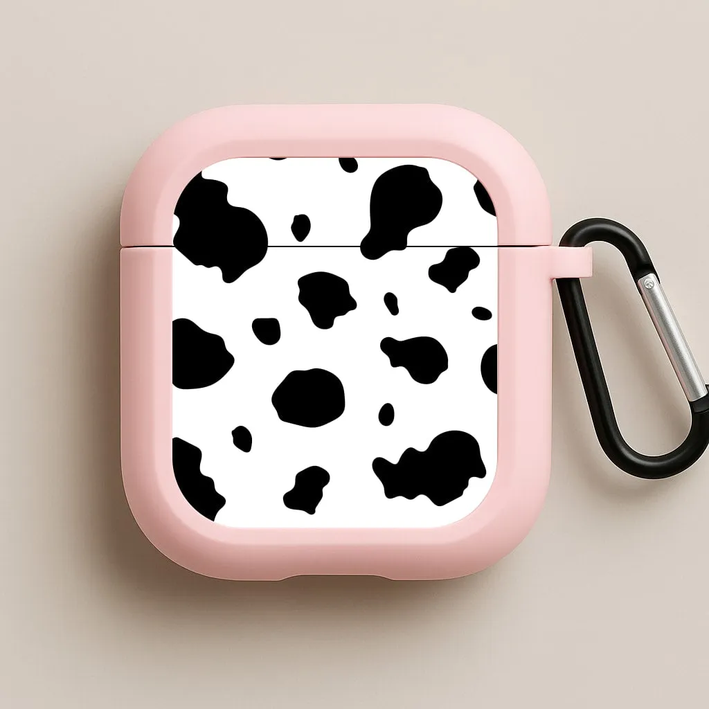 Cow Print 2 AirPods Case Trendy Protective Organizer