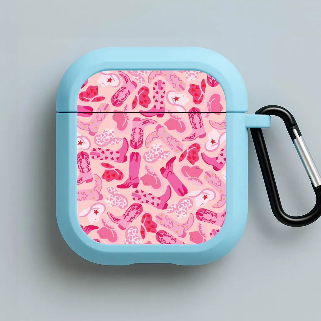 vivid gradient soft leather shell Cowboy Hats And Boots - Western  AirPods Case