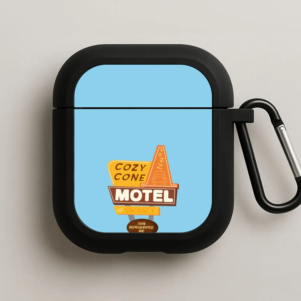 Cozy Cone Motel - Cars AirPods Case wireless earbuds travel shell Minimal Rubber Case
