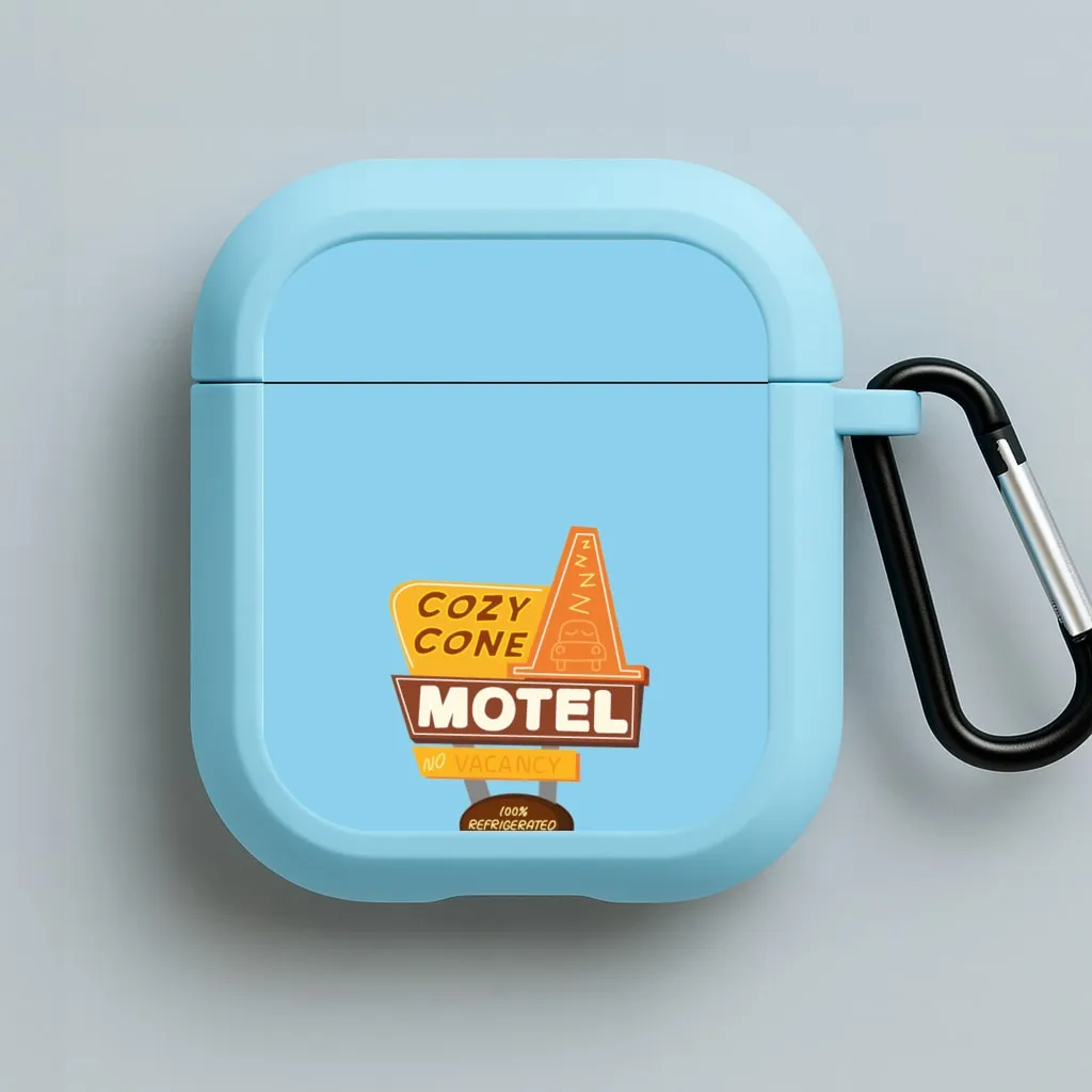 personalized airpods case Cozy Cone Motel - Cars AirPods Case