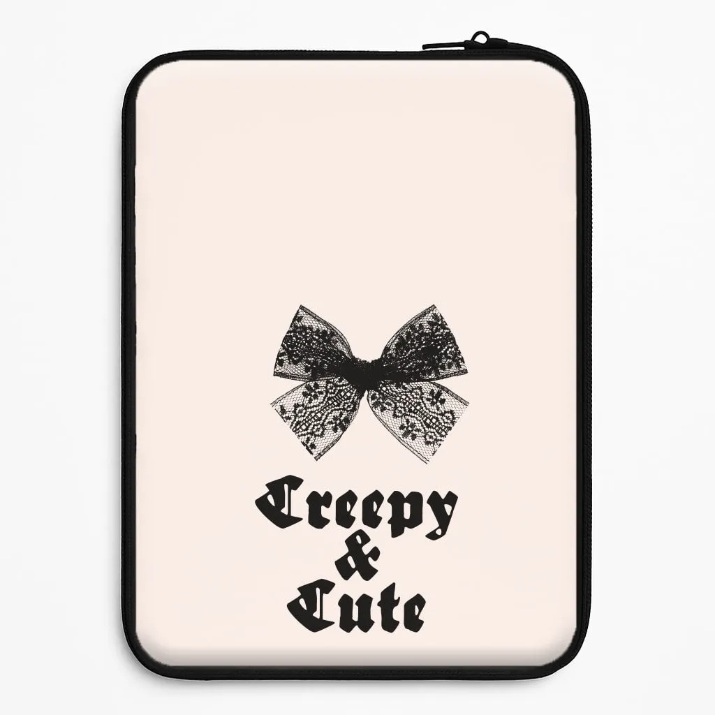 Minimal Pattern Creepy And Cute Coquette Laptop Sleeve