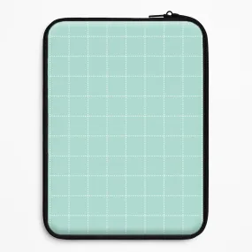 Everyday Use Rugged Look Criss Cross Cyan Stripes Laptop Sleeve