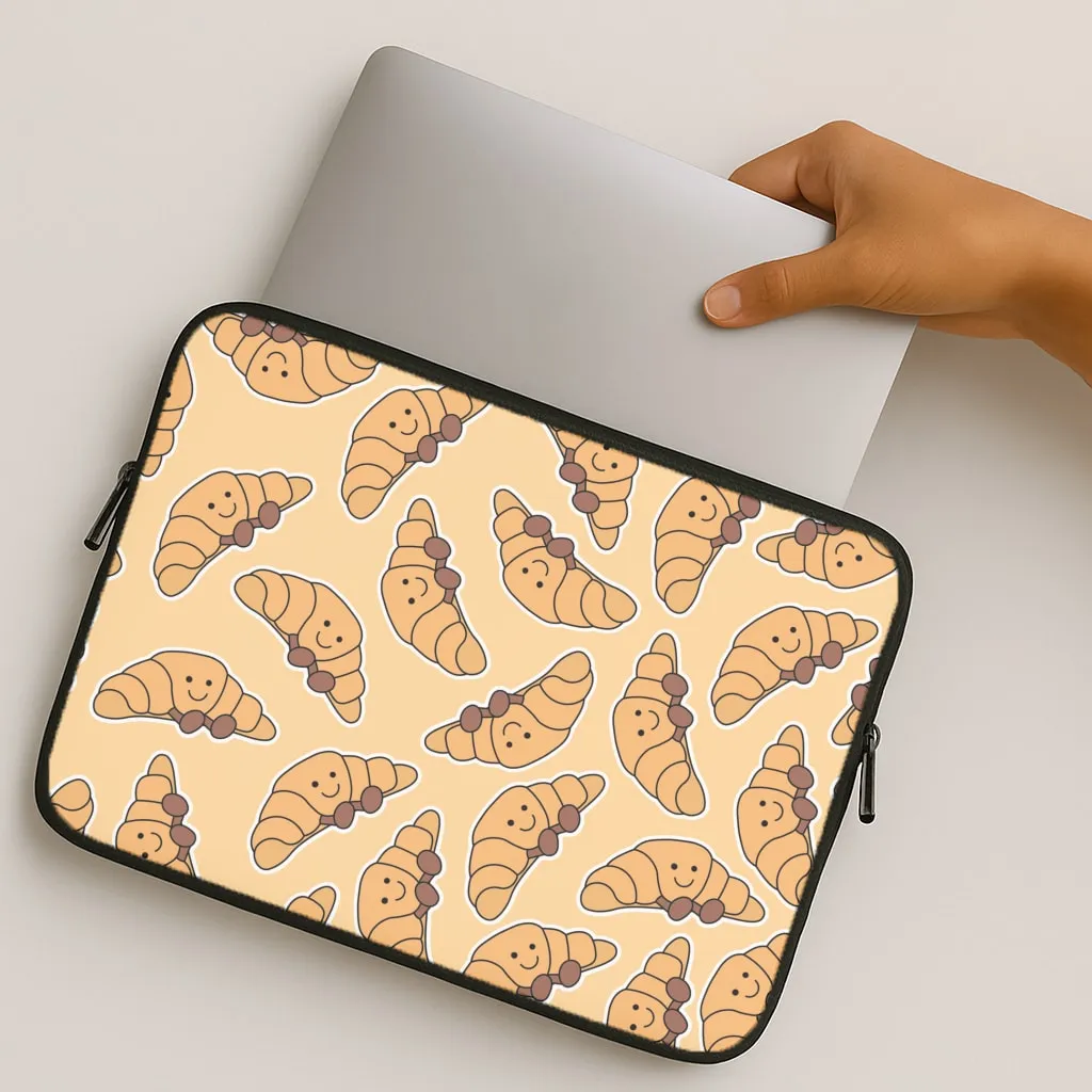 Croissant - Plushy Laptop Sleeve Stylish Detailing Protective Quality