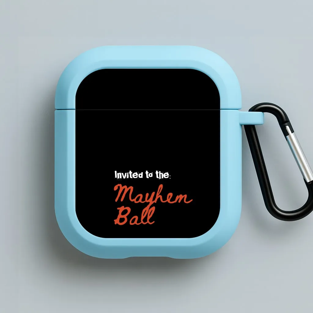 Invited To The Mayhem Ball AirPods Case fashion ergonomic commuter leather case Gift For Music Lover