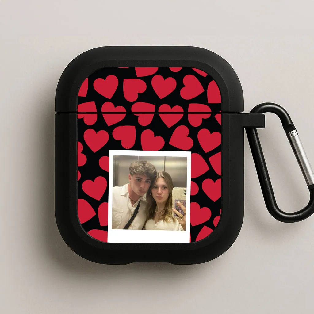 Universal Fit Shell Pocket Size Organizer Valentine's Polaroid AirPods Case