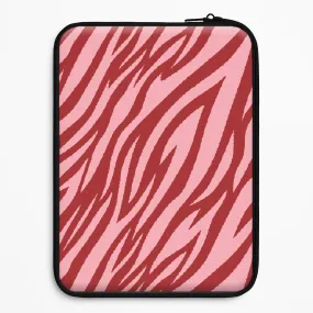 easy installation Soft Feel Red And Pink Tiger Print Laptop Sleeve
