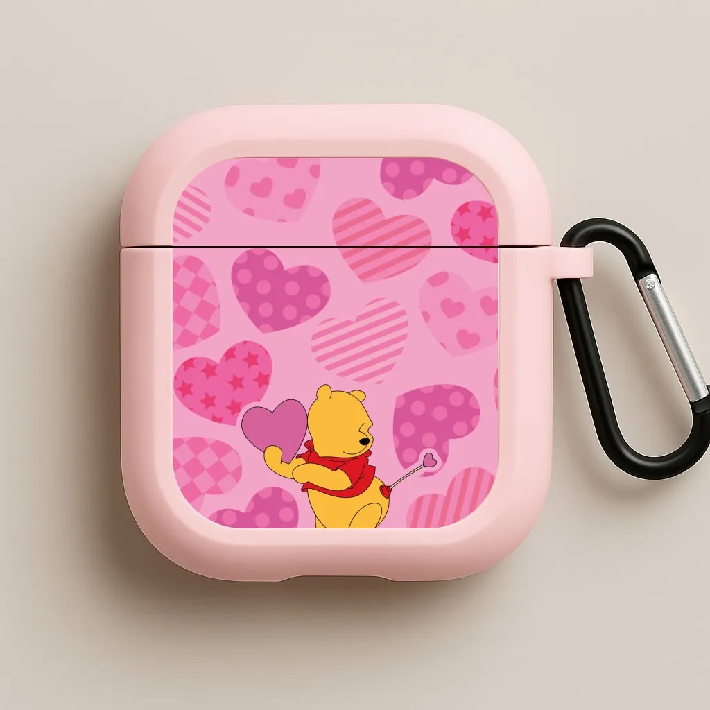 Stylish Protective Grip Cupid Pooh Valentine's AirPods Case