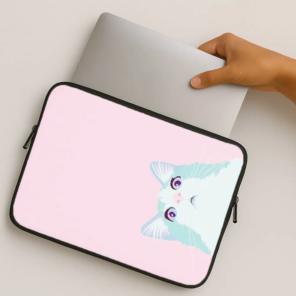 Curious Cat Laptop Sleeve Flexible Protection