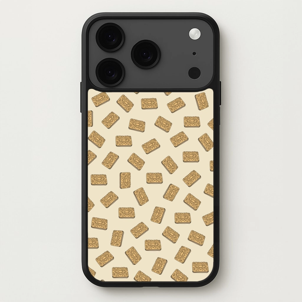 Matte Texture Layer Custard Creams - Biscuits Patterns Phone Case