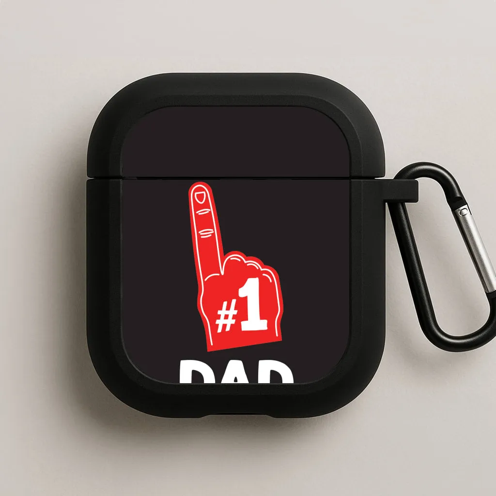 #1 Dad Foam Finger AirPods Case Durable Silicone Grip vintage inspired leather airpods case