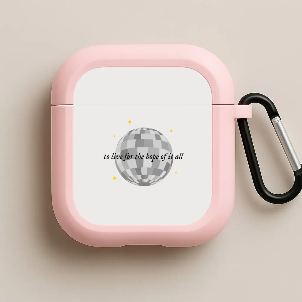 To Live For The Hope Of It All - Taylor AirPods Case Compact Rubber Bag shock resistant travel case
