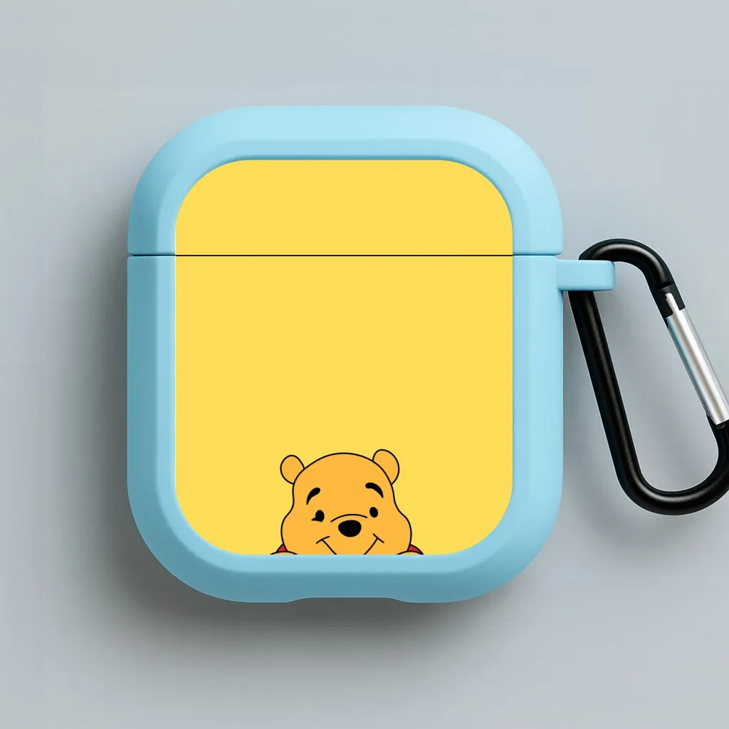 Anti Slip Protector Cute Bear Leaning AirPods Case