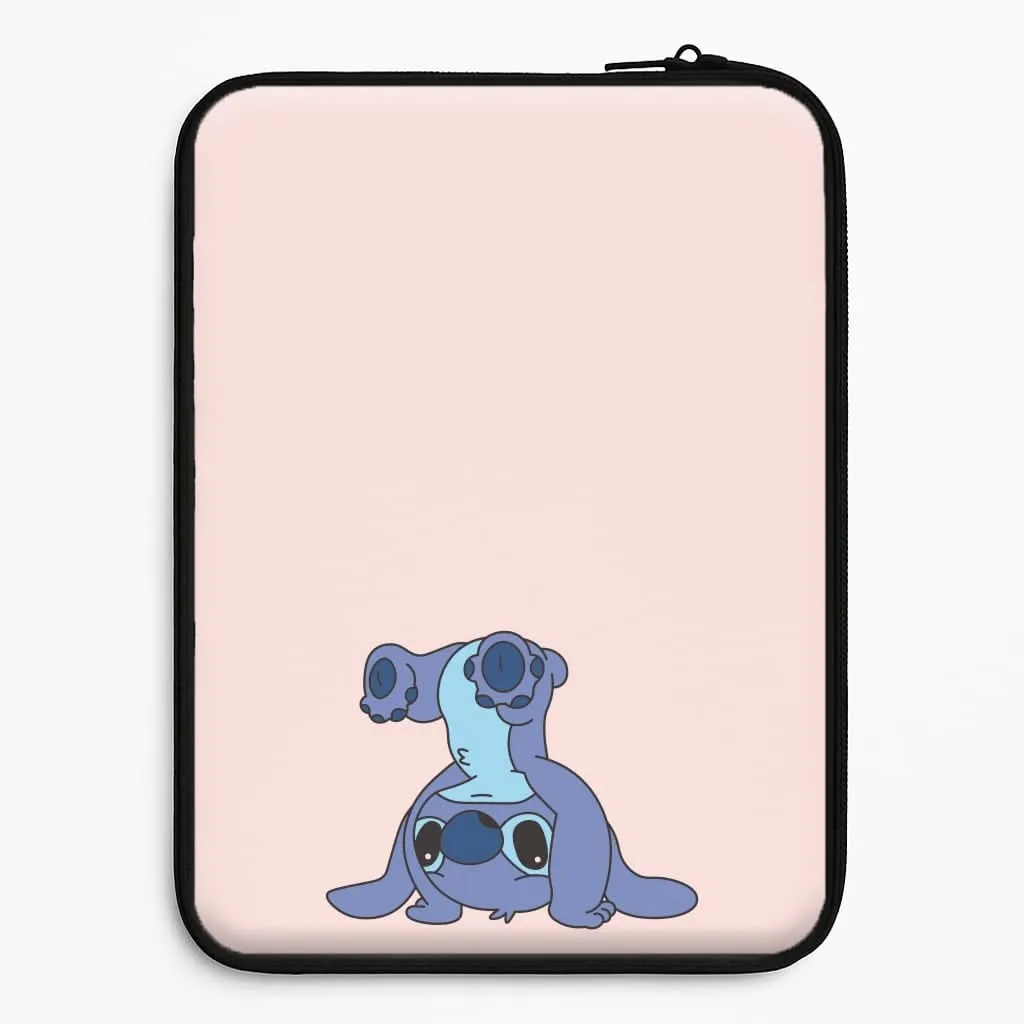 Cute Blue Alien Handstand Laptop Sleeve Refined Style Outdoor Design
