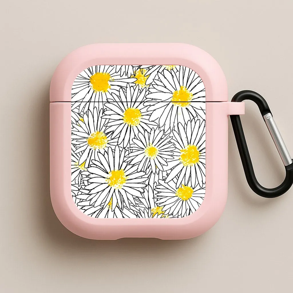 Durable Travel Bag Cute Daisy Pattern AirPods Case