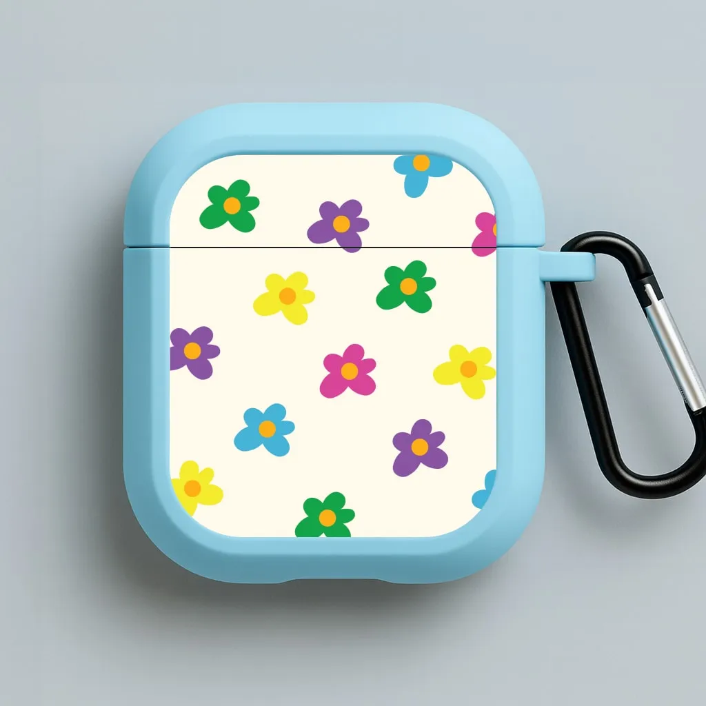 Cute Flower Pattern - Floral AirPods Case Stylish Everyday Pouch Modern Tech Accessory