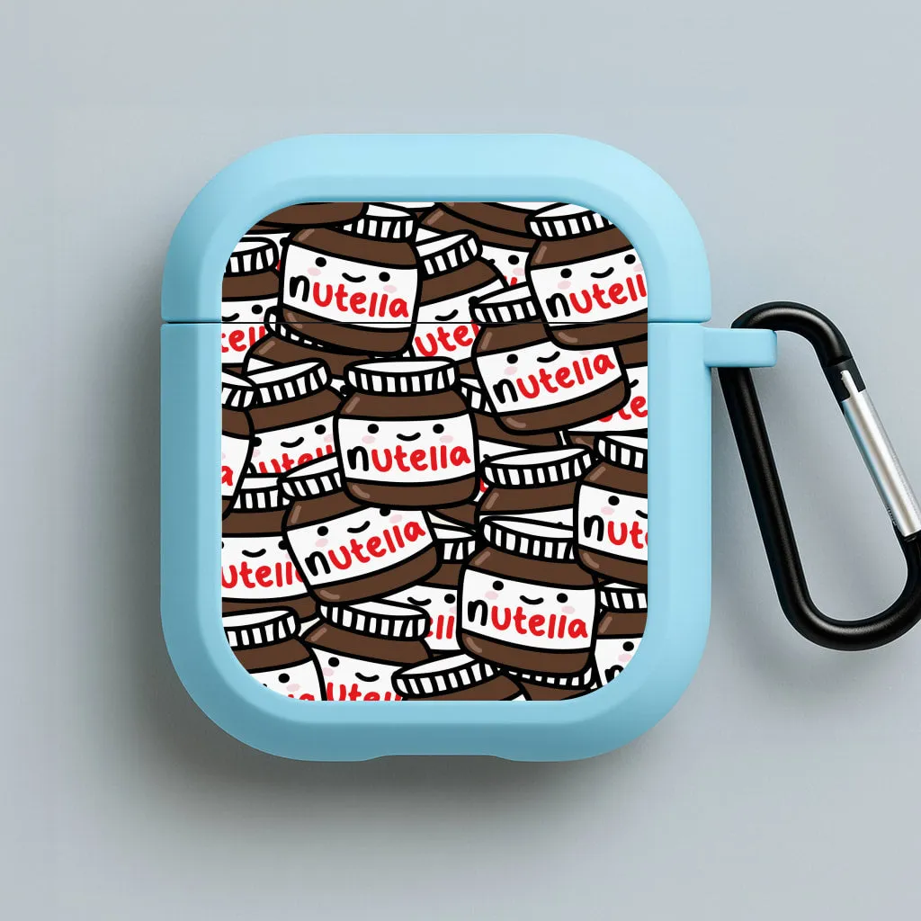 Cute Nutella Pattern AirPods Case eco vegan leather case durable wireless case