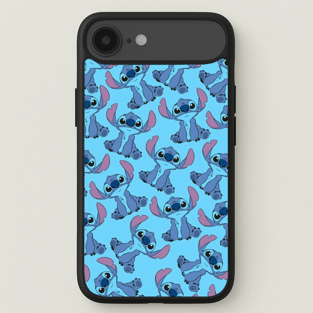 Grip Texture Cute Alien Blue Pattern Phone Case
