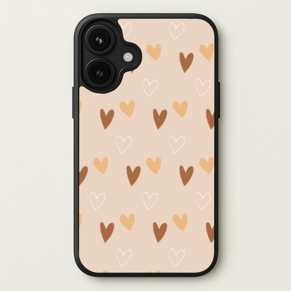 Futuristic style Cute Love Heart Pattern Phone Case