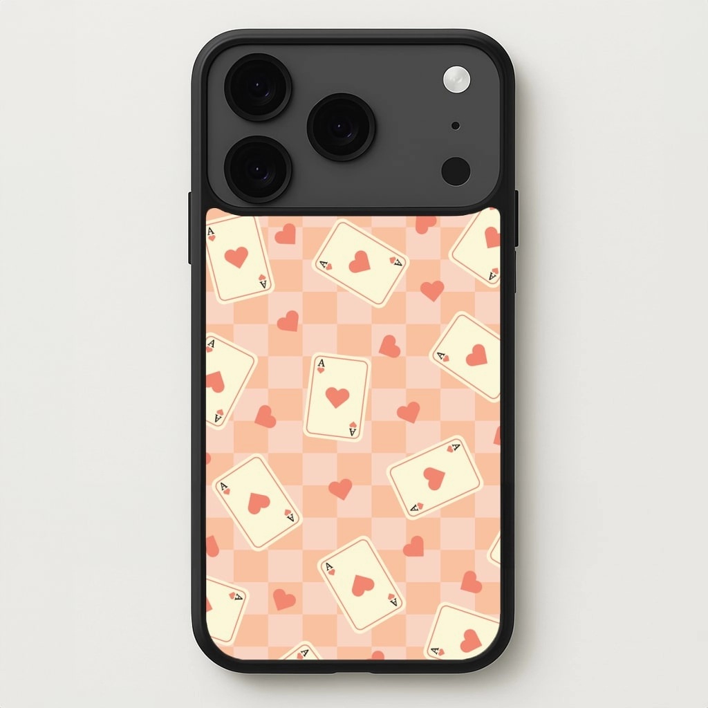 Cute Playing Cards And Hearts Pattern Phone Case Light Touch