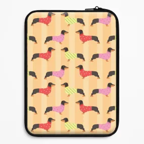 Dachshunds In Sweaters Pattern Laptop Sleeve Patterned Design