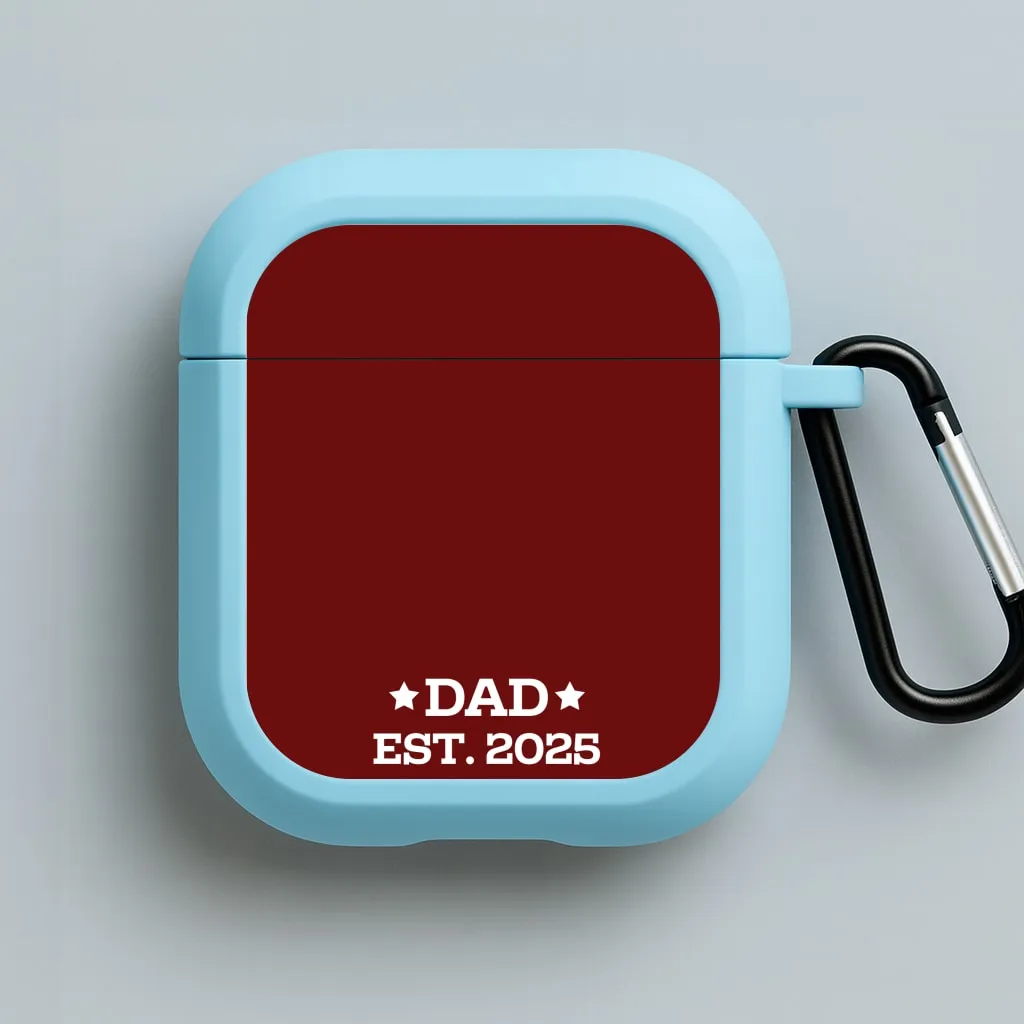 Portable Protective Organizer fashion streetwear style case Dad Est 2025 AirPods Case