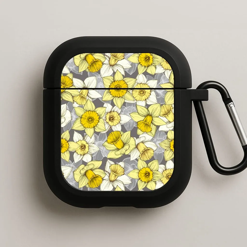 Daffodil Daze - Spring Pattern AirPods Case Trendy Compact Organizer