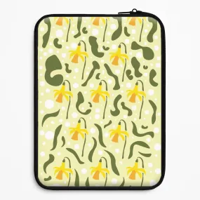 Daffodil Pattern - Floral Laptop Sleeve Polished Style Soft Feelings
