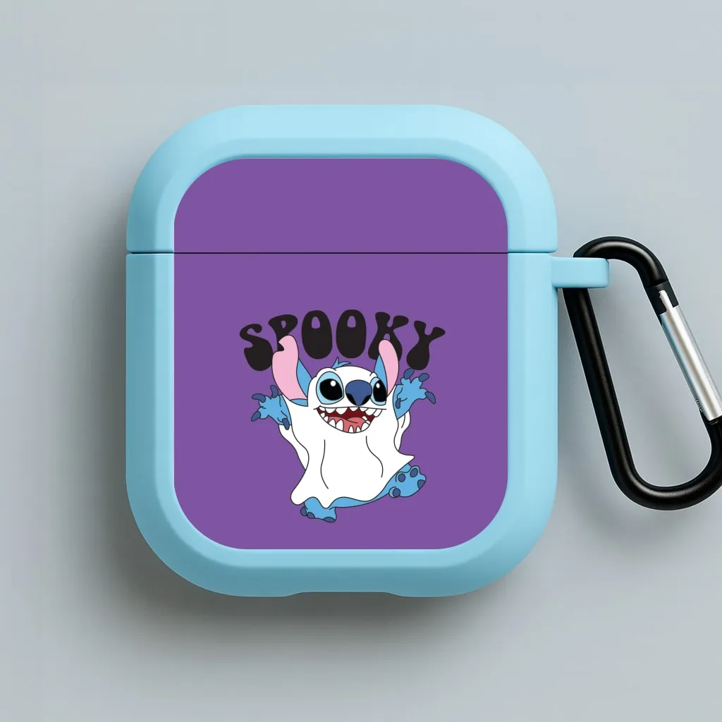 airpods travel protector Spooky Cute Blue Alien AirPods Case