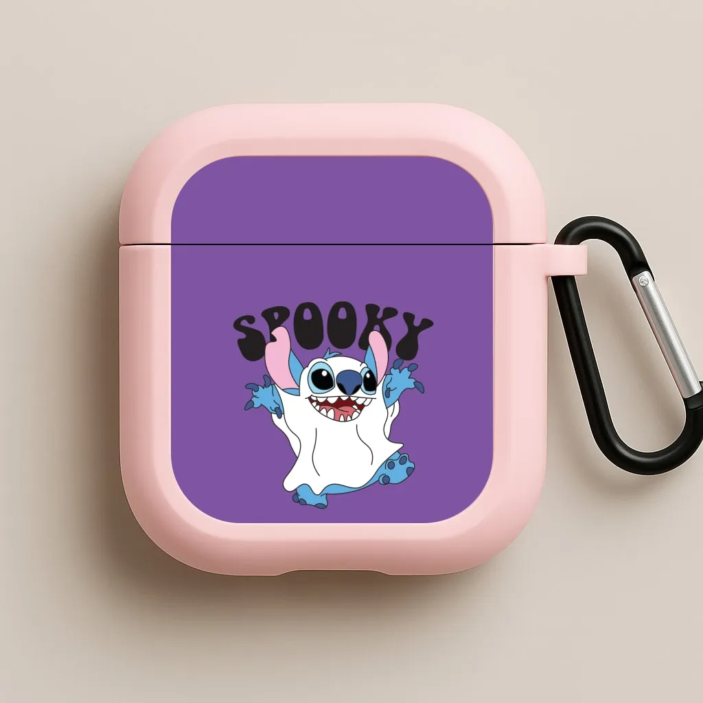 Compact Everyday Bag Spooky Cute Blue Alien AirPods Case