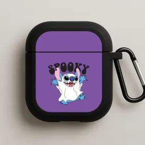 Spooky Cute Blue Alien AirPods Case Portable Gadget Organizer wireless earbuds carrying box