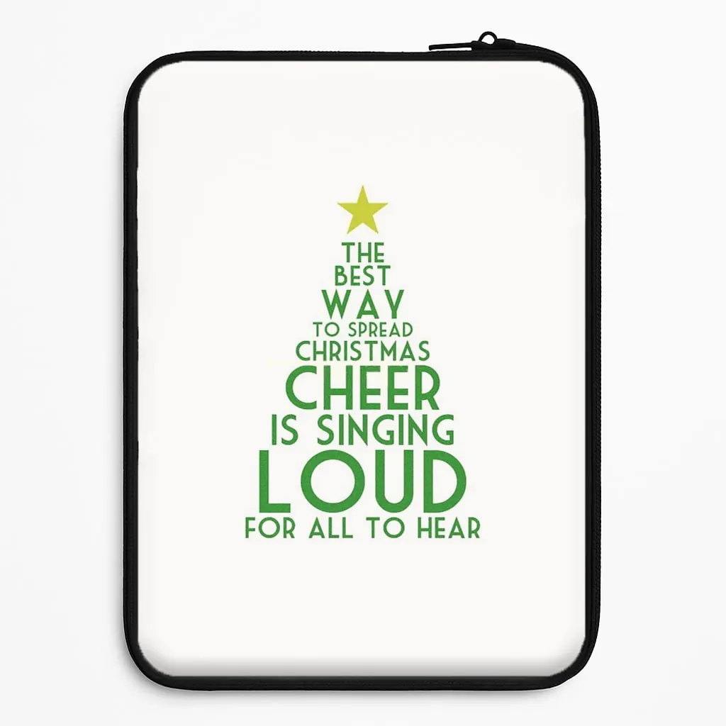 Soft Surface Layer Hybrid Material Build The Best Way To Spread Christmas Cheer - Elf Laptop Sleeve
