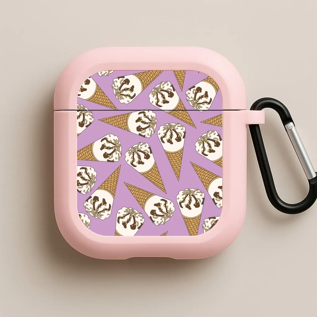 matte surface airpods case durable portable soft airpods protector Netto - Ice Cream Patterns AirPods Case