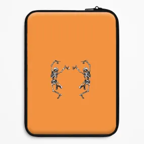Dancing Skeletons - Halloween Laptop Sleeve Travel Friendly Elegant Craft
