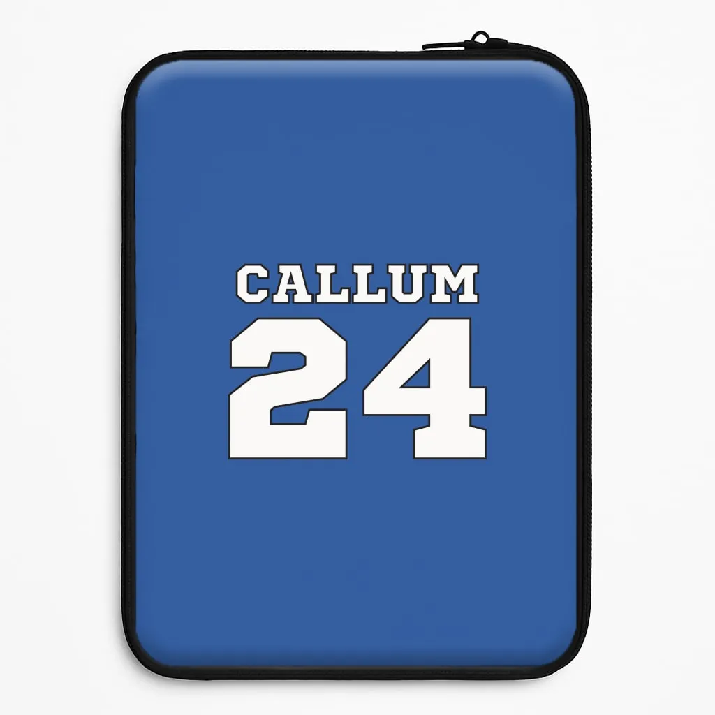 Dark Blue - Personalised Football Laptop Sleeve Travel Accessory