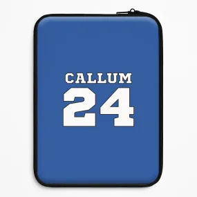 Dark Blue - Personalised Football Laptop Sleeve Travel Accessory