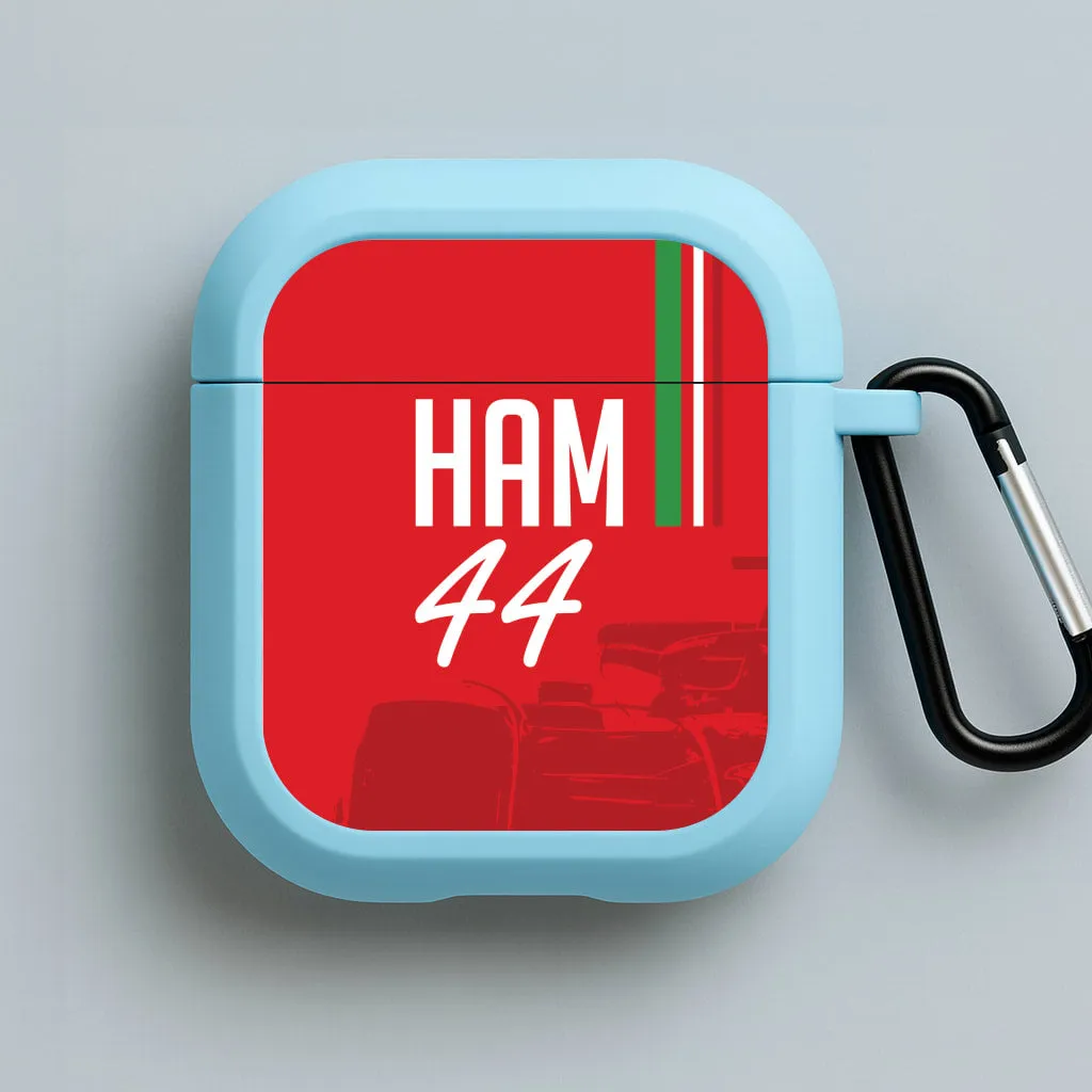 soft flexible neon travel silicone airpods case airpods case for cycling Dark Red Hamilton 44 AirPods Case