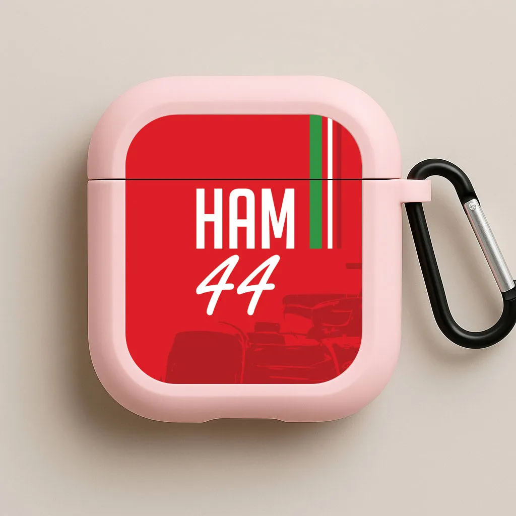 Dark Red Hamilton 44 AirPods Case Daily Use Accessory