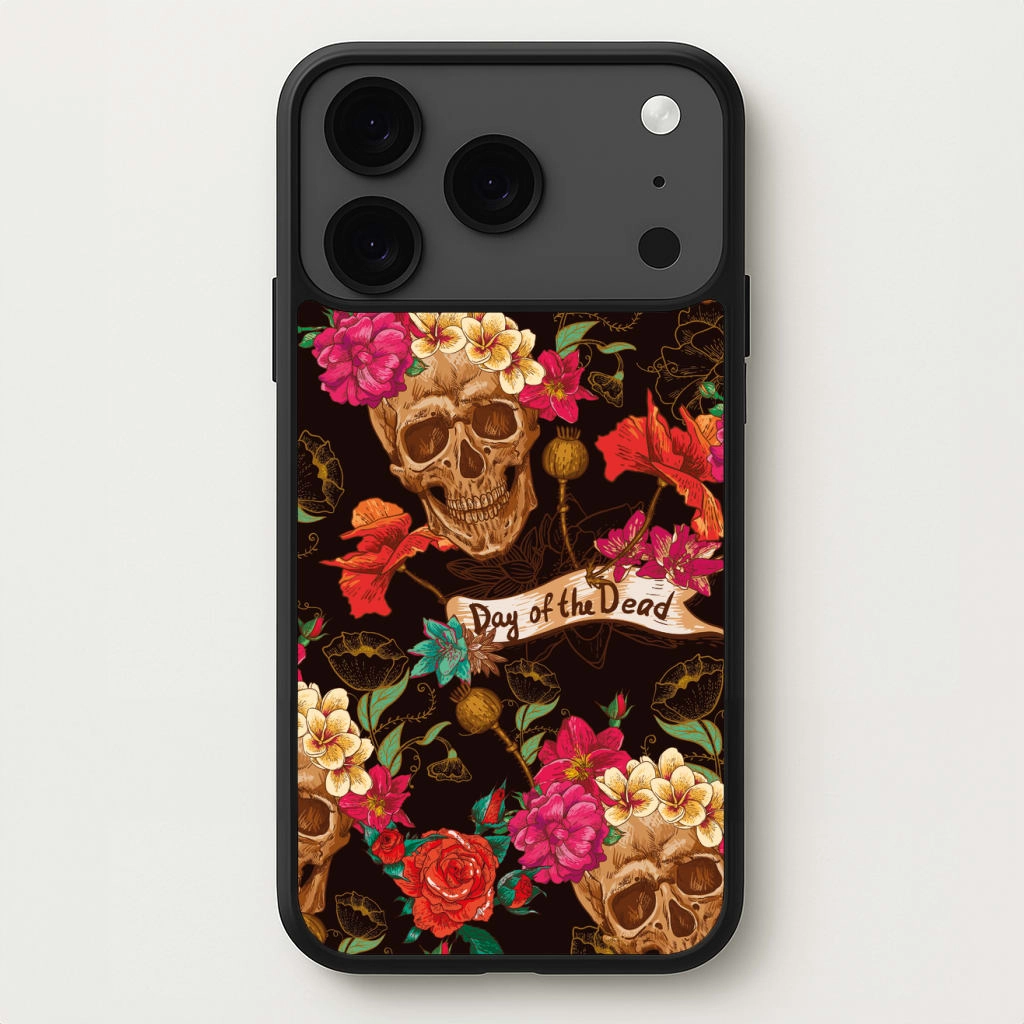 Minimal Aesthetic Touch Stylish Surface Design Day Of The Dead - Halloween Phone Case
