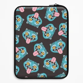 Gloss Finish Texture Soft touch finish Demon Cat Pattern Laptop Sleeve