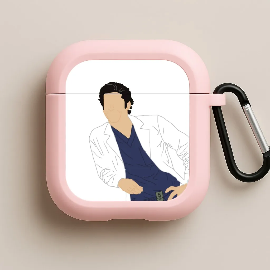 Trendy Daily Organizer fashion pastel lightweight leather protector Derek Shepherd - Grey's AirPods Case